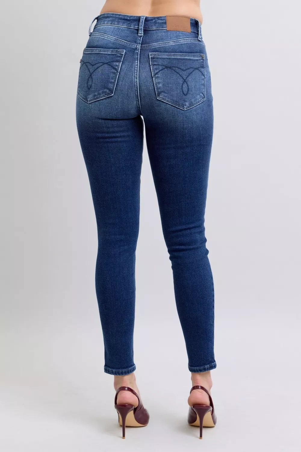 Judy Blue Full Size Washed Thermal Skinny Jeans Plus Size in - photo
