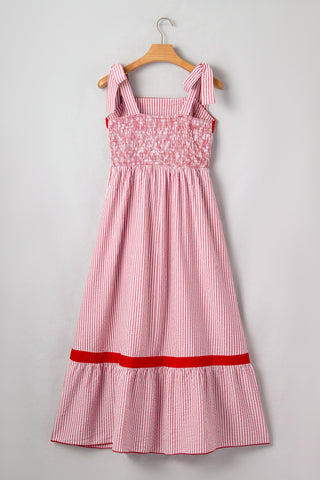 Rose Ruffle Hem Maxi Dress -