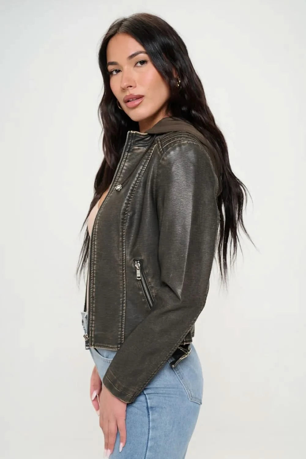 Coalition LA Zip Up Hooded Jacket in - photo