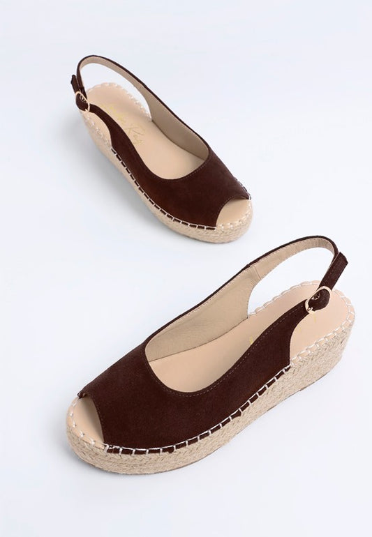 London Rag Georna Peep-Toe Espadrille Wedges in - photo