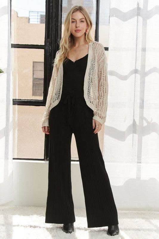 ADORA Tied Wide Leg Knit Pants in - Pants photo