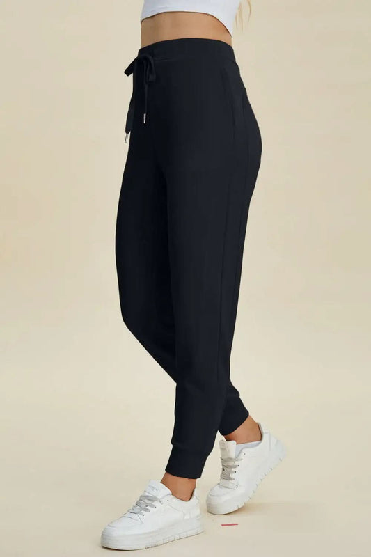 Basic Bae Full Size Air Scuba Drawstring High Waist Joggers in - Bottoms photo