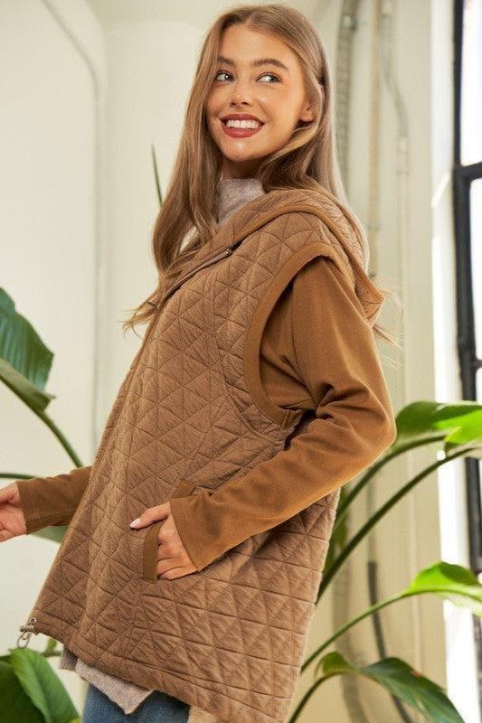 DAVI & DANI Solid Long Sleeve Zipper Front Hoodie Jacket - SwagglyLife Home & Fashion