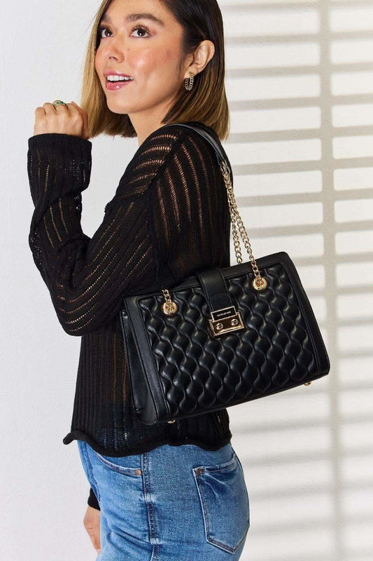 David Jones Quilted PU Leather Handbag in - Handbags photo