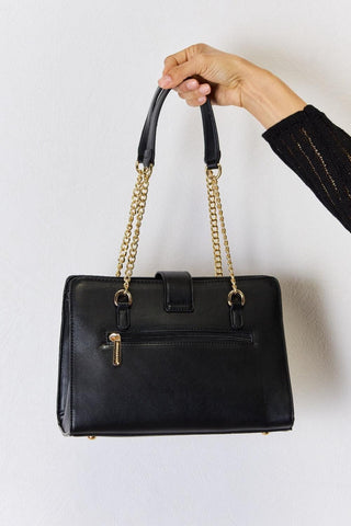 David Jones Quilted PU Leather Handbag - SwagglyLife Home & Fashion