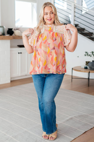 Day Dreamer Mixed Floral Top in Mauve - SwagglyLife Home & Fashion