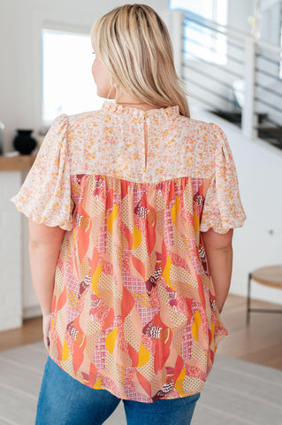Day Dreamer Mixed Floral Top in Mauve - SwagglyLife Home & Fashion