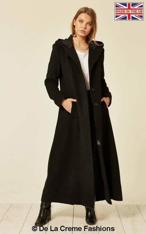Oversized wool blend coat deals