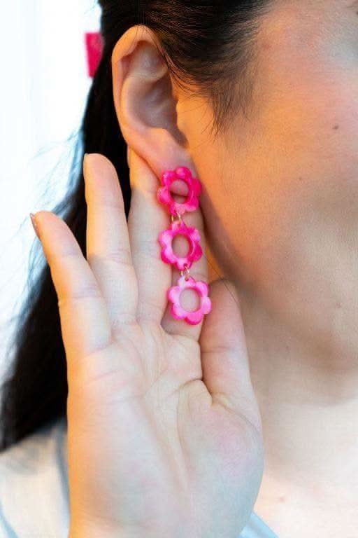 Delilah Earrings - Hot Pink in - Earrings photo