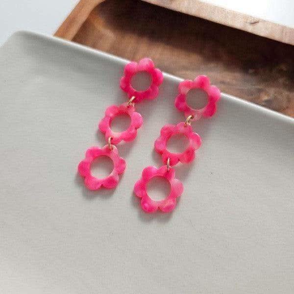 Delilah Earrings - Hot Pink - SwagglyLife Home & Fashion