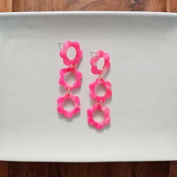 Delilah Earrings - Hot Pink - SwagglyLife Home & Fashion