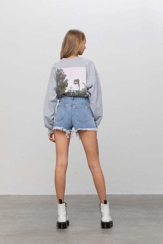 Denim Lab USA Rhinestone Denim Shorts - SwagglyLife Home & Fashion