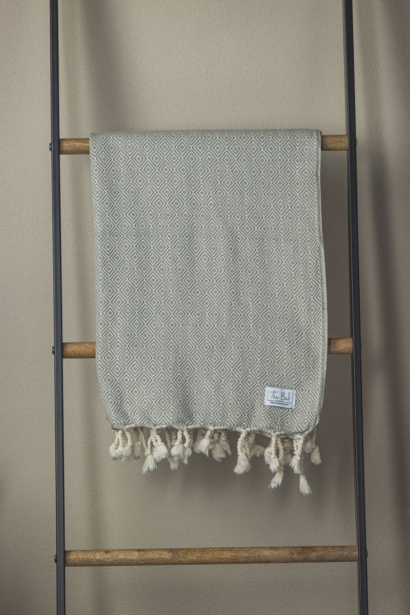 Diamond Turkish Towels – Luxurious Bath or Throw Blanket in Taupe - Bath Towels & Washcloths photo
