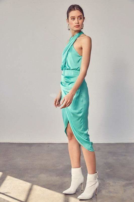 Do + Be Collection Wrap Cross-Neck Dress - SwagglyLife Home & Fashion