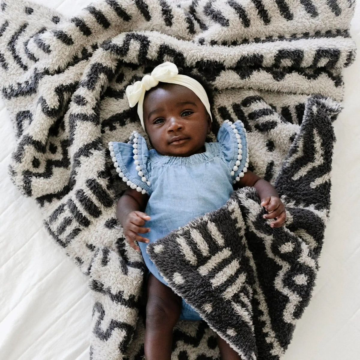 DOUBLE-LAYER BAMBONI® RECEIVING BLANKETS in Mudcloth Double Layer - photo