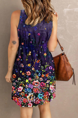 Double Take Scoop Neck Buttoned Sleeveless Magic Dress with Pockets - SwagglyLife Home & Fashion