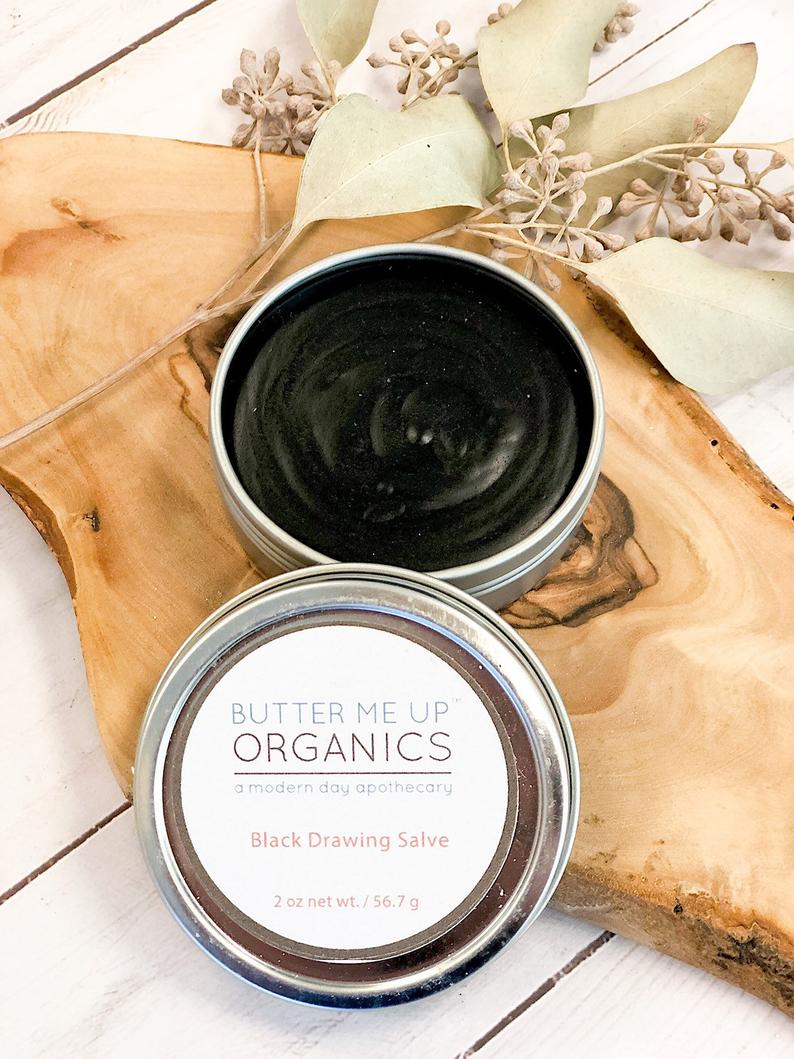Organic Black Drawing Salve / Bee Stings / Rashes / Skin Ailments / Organic Skincare in - Body photo