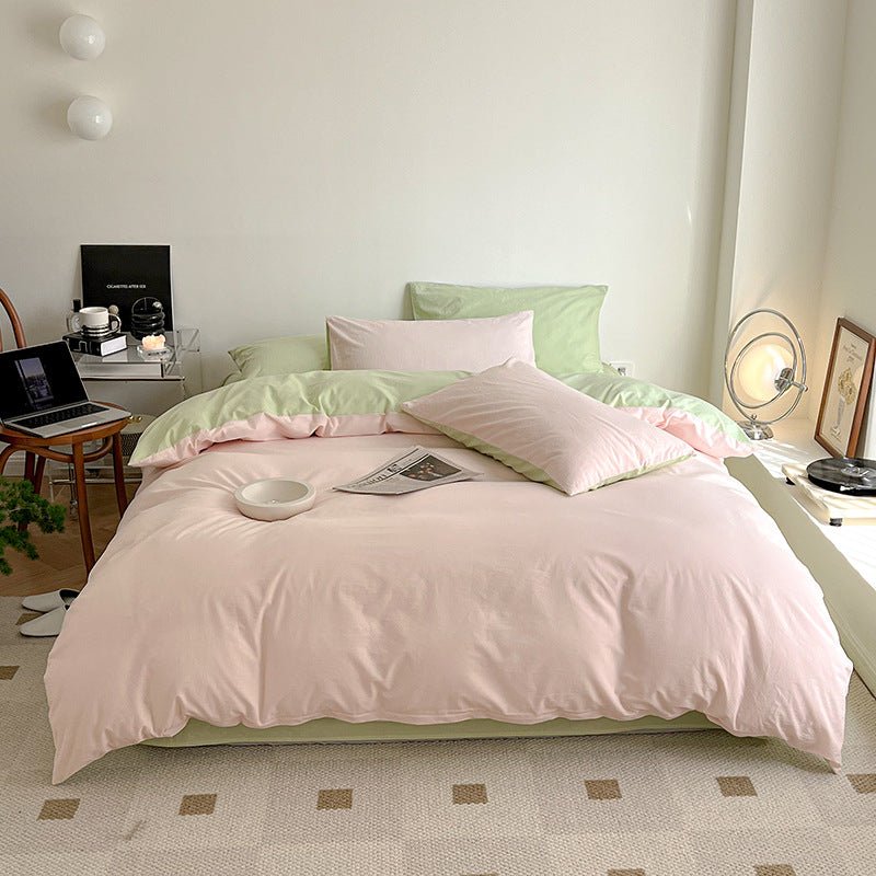 Duo Bedding Set / Pink + Green in Pink + Green - Bedding Set photo