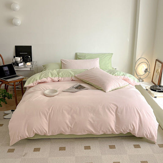 Duo Bedding Set / Pink + Green in Pink + Green - Bedding Set photo