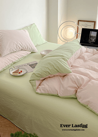 Duo Bedding Set / Pink + Green in - Bedding Set photo