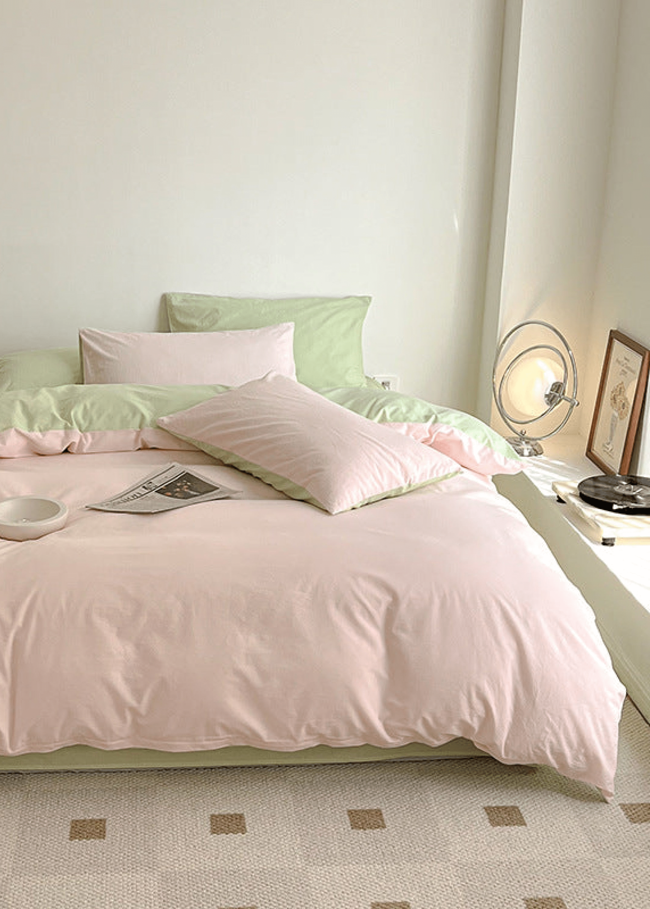 Duo Bedding Set / Pink + Green in - Bedding Set photo
