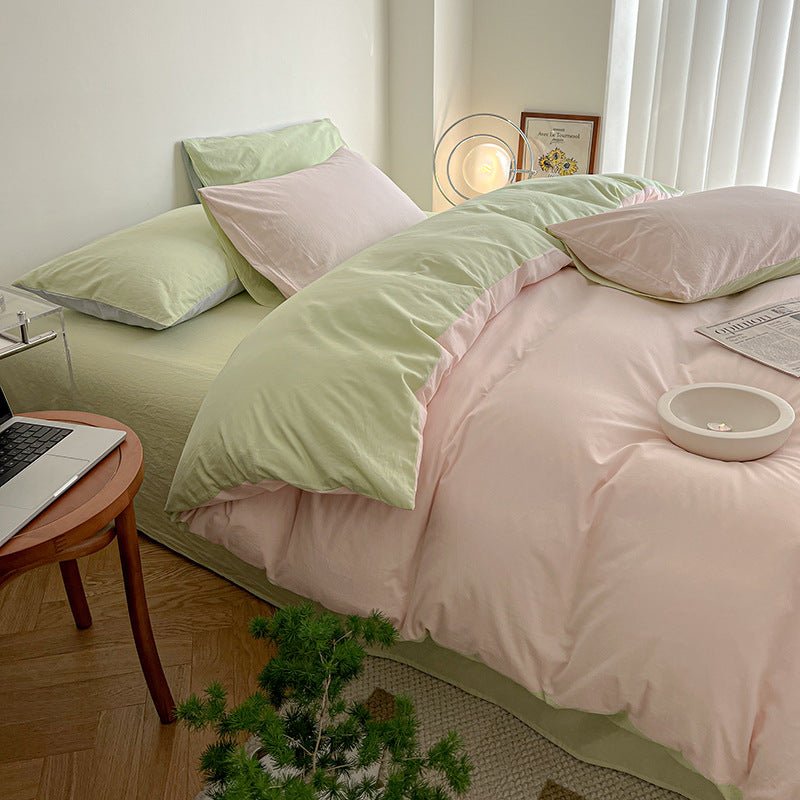 Duo Bedding Set / Pink + Green in - Bedding Set photo