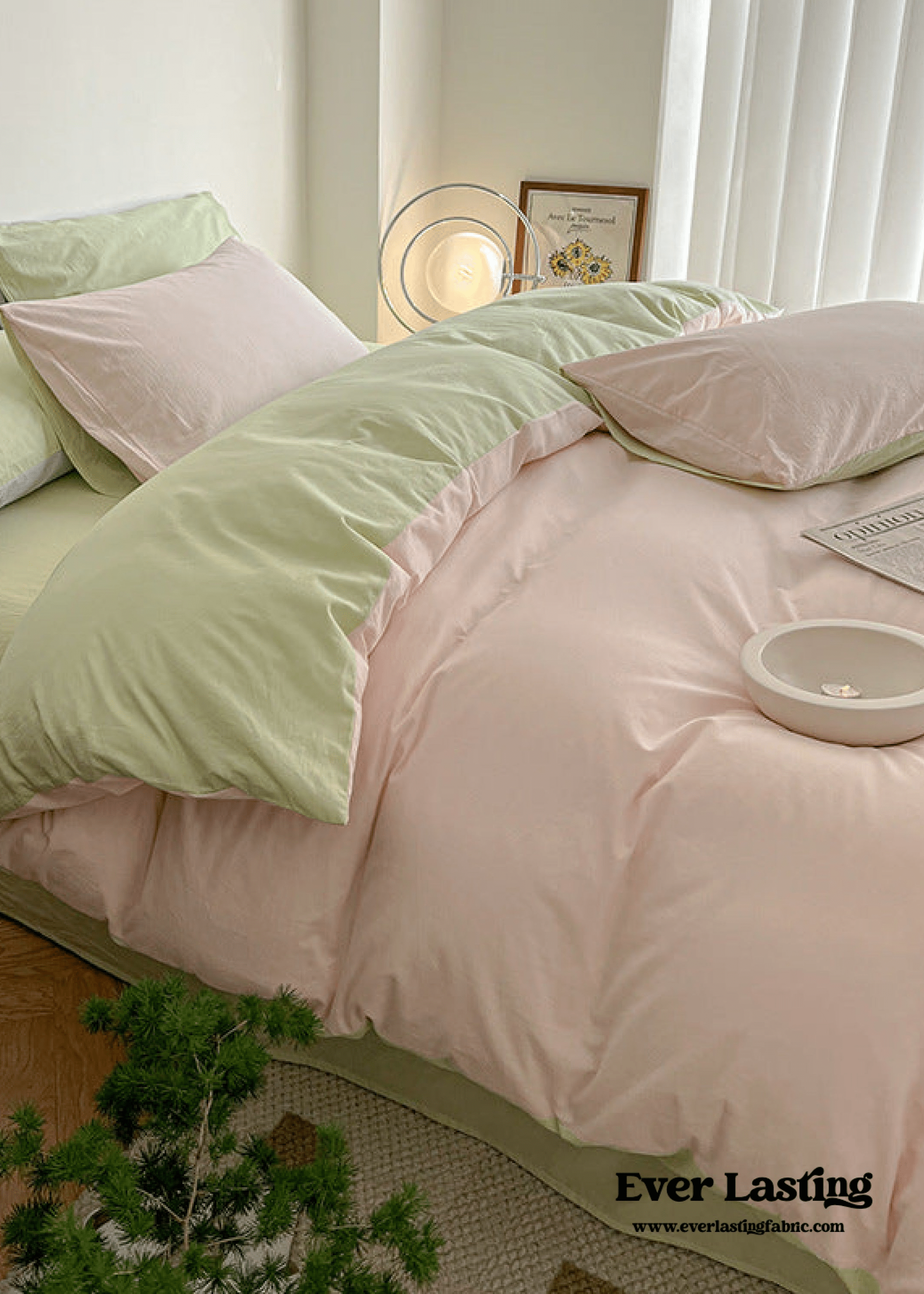 Duo Bedding Set / Pink + Green in - Bedding Set photo