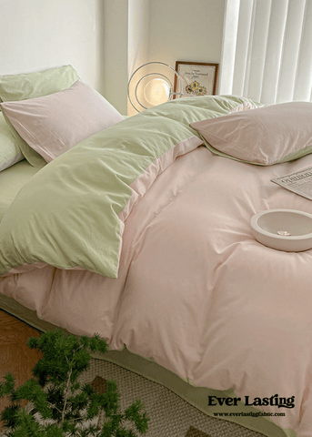 Duo Bedding Set / Pink + Green in - Bedding Set photo