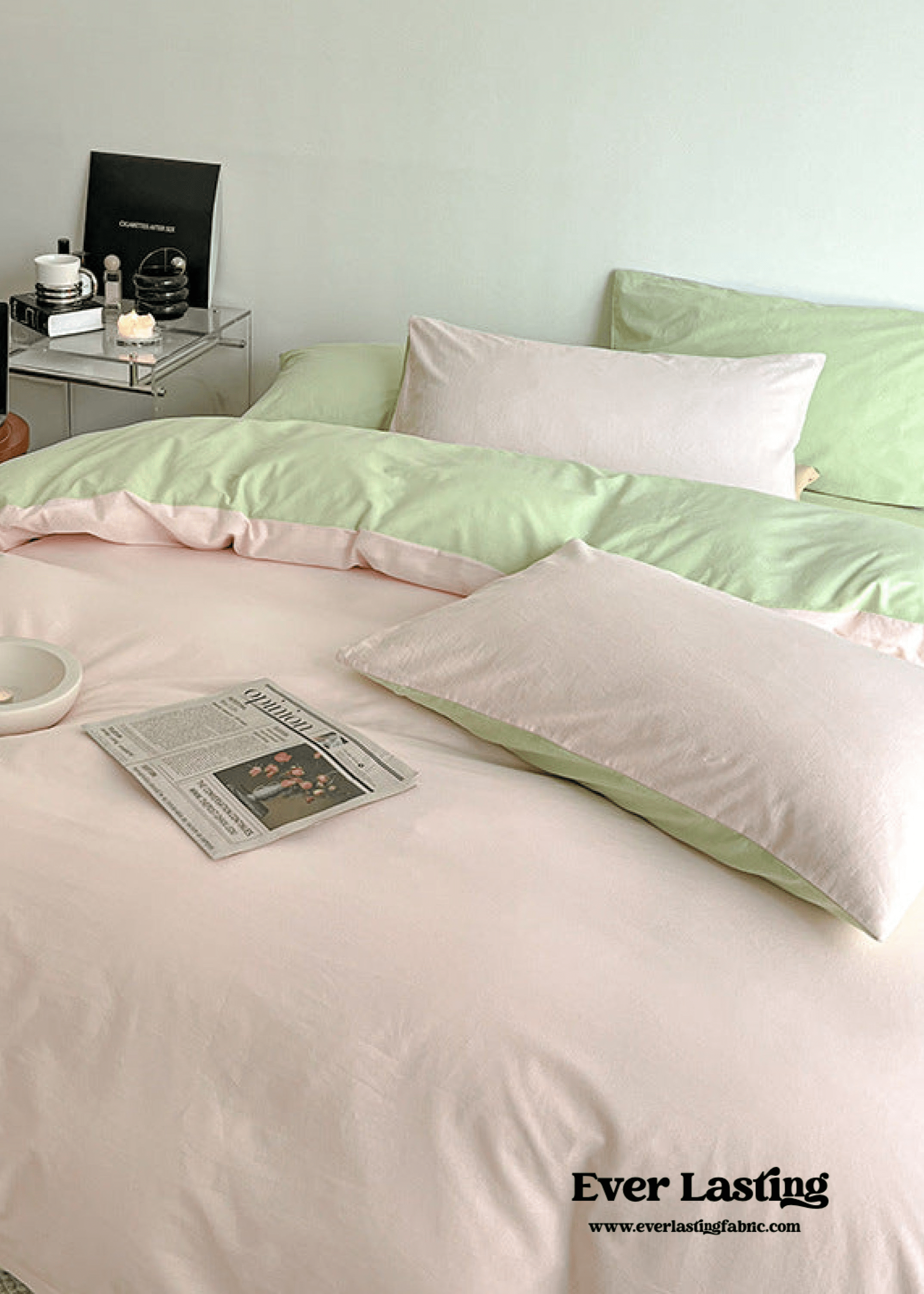 Duo Bedding Set / Pink + Green in - Bedding Set photo