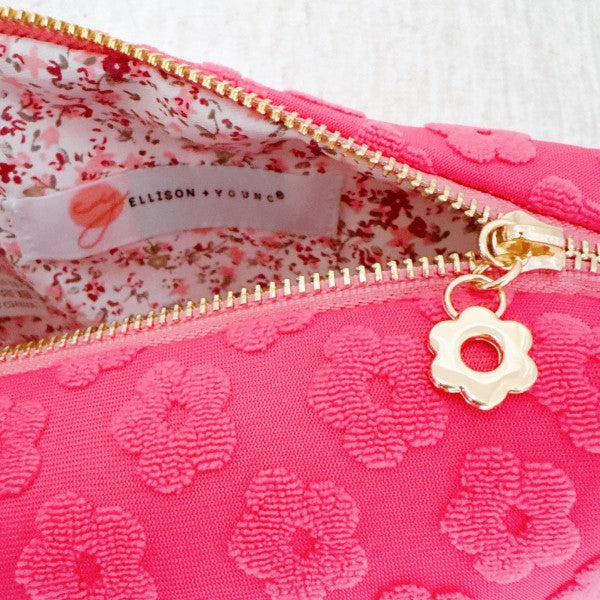 Embossed Daisy Blossom Cosmetic Case in - photo