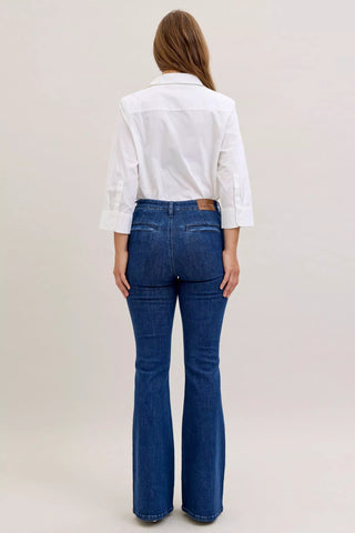 Judy Blue High Waist Flare Jeans with Front Patch Pockets in - photo