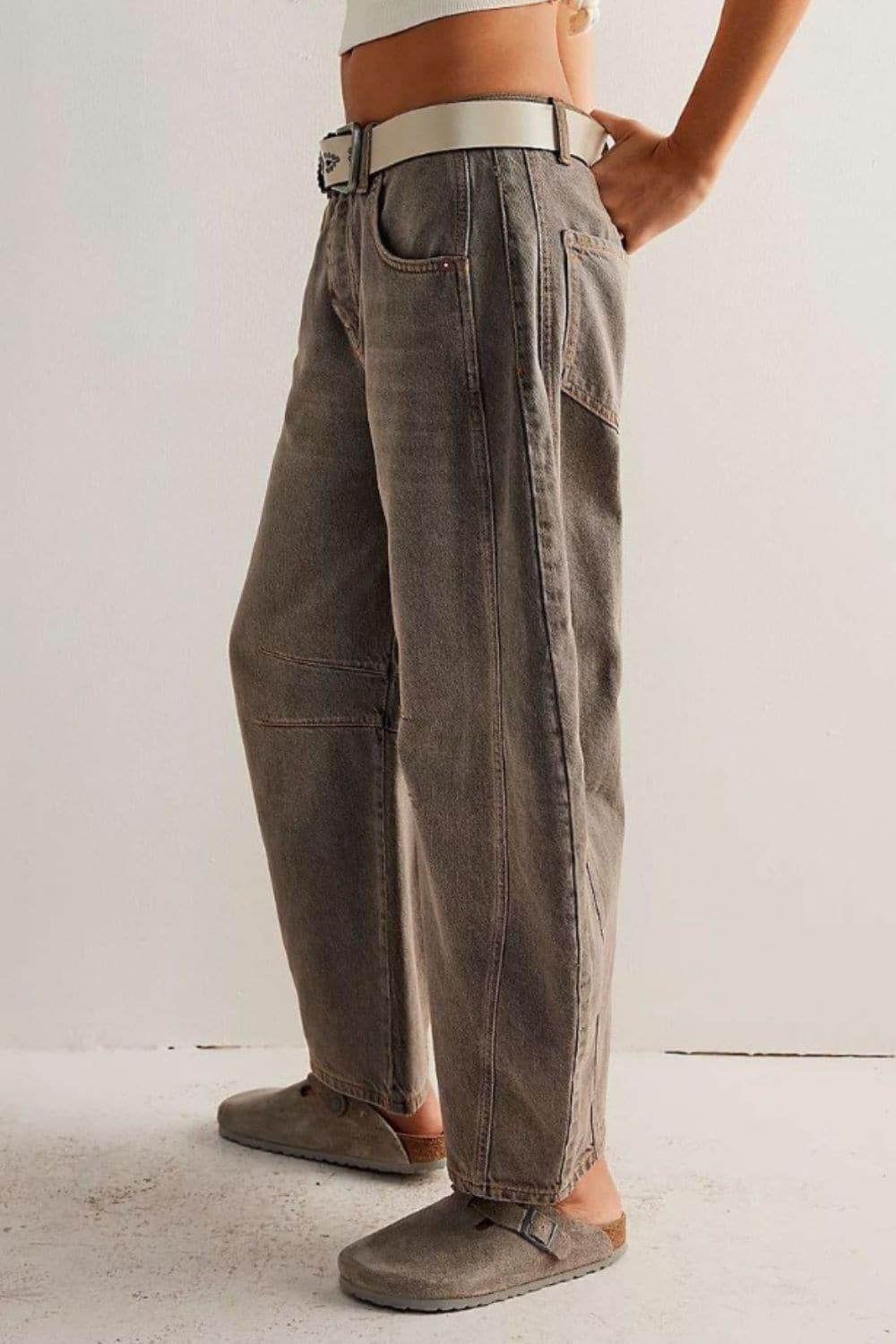 Stacy Wide Leg Jeans with Pockets