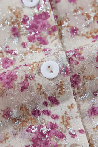 Printed Collared Neck Long Sleeve Shirt - SwagglyLife Home & Fashion