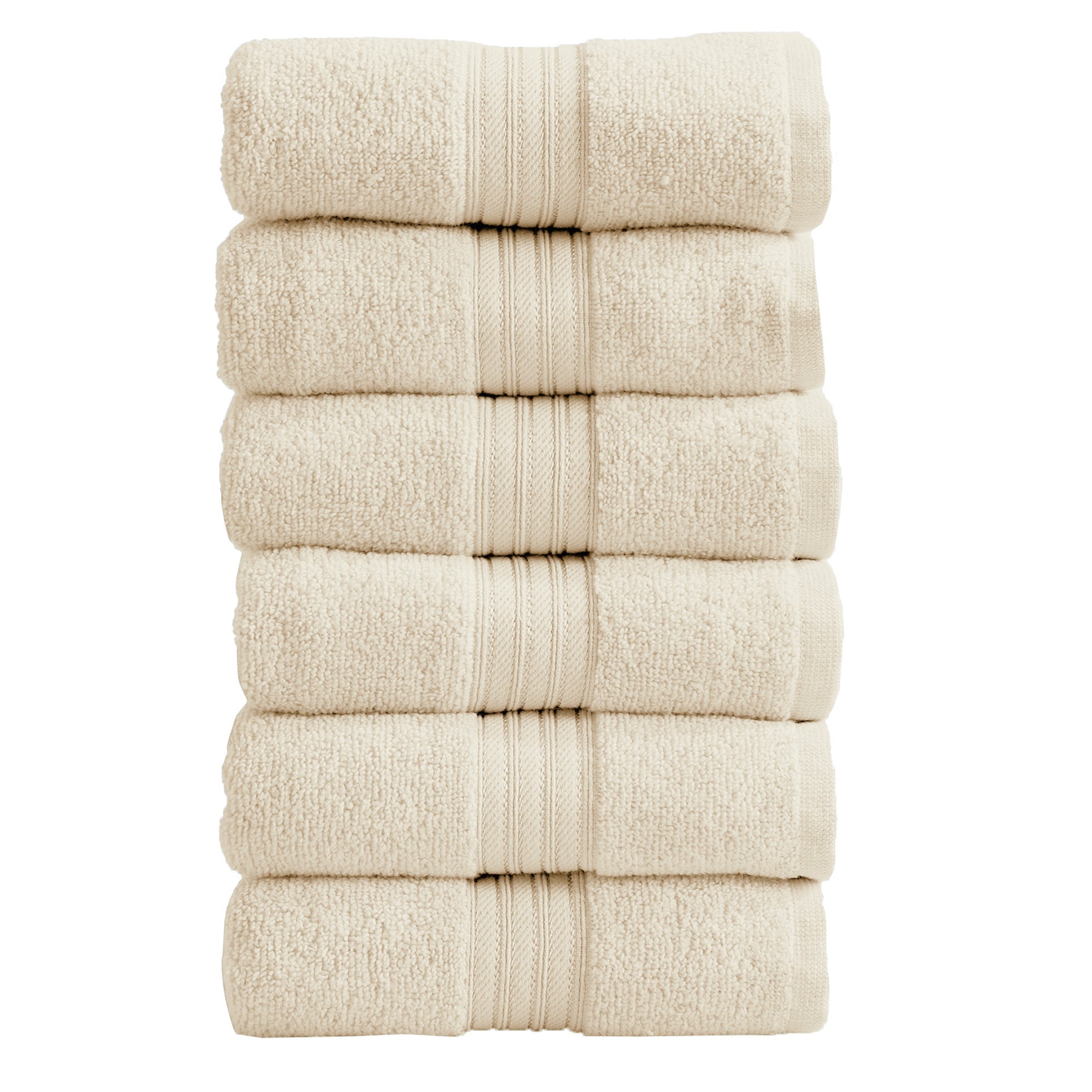 Cotton Terry Bath Towel Set - Cooper Collection in Hand Towel (Pack of 6) Buttermilk - photo