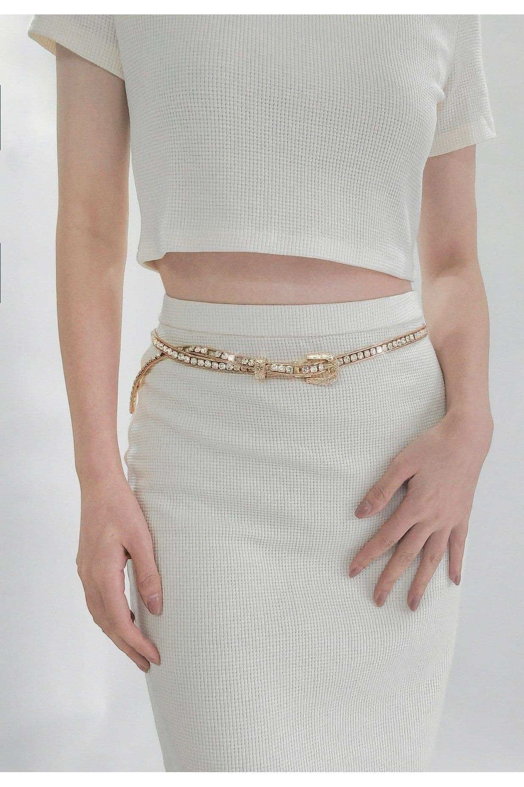 Ella Rhinestone Metal Belt - SwagglyLife Home & Fashion