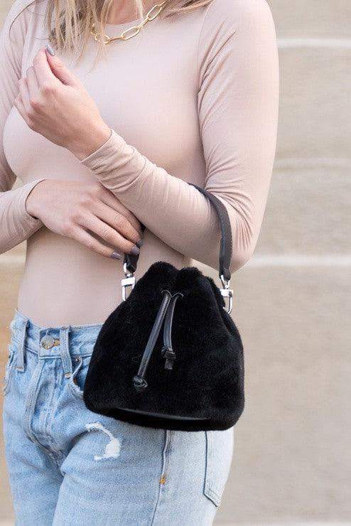 Elle Convertible Plush Top Handle Crossbody - SwagglyLife Home & Fashion