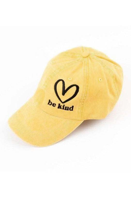 Embroidered Be Kind Heart Canvas Hat - SwagglyLife Home & Fashion