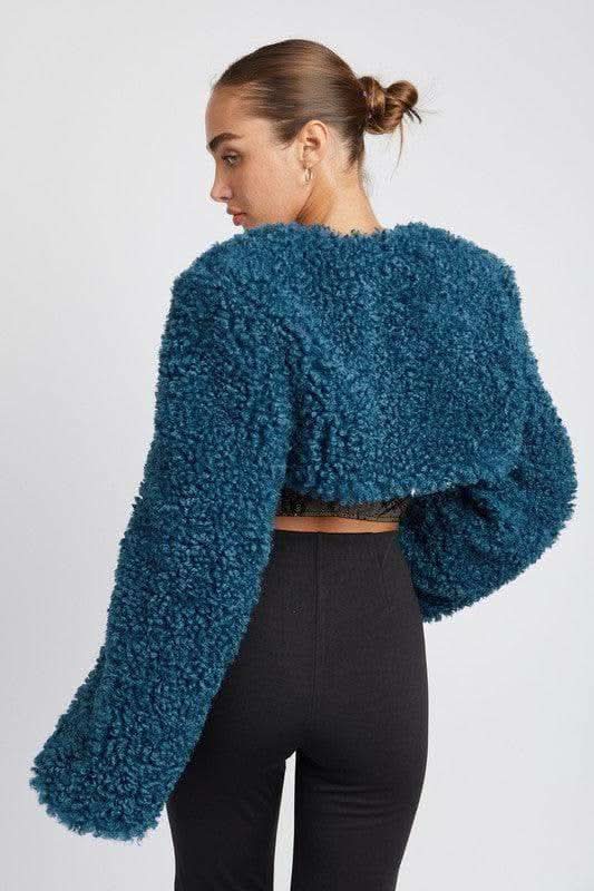 EMORY PARK Faux Fur Bolero - SwagglyLife Home & Fashion