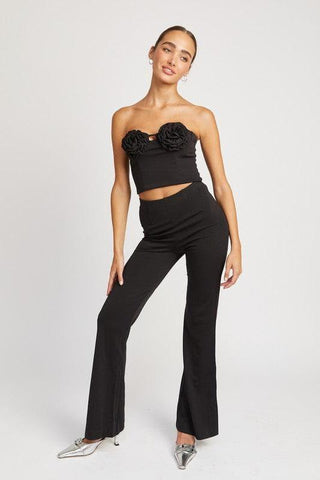 EMORY PARK High Waisted Flared Pants - SwagglyLife Home & Fashion