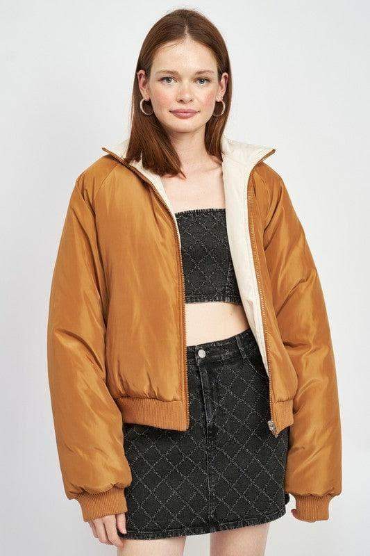 EMORY PARK Oriane Reversible Puffer Jacket - SwagglyLife Home & Fashion