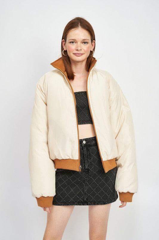 EMORY PARK Oriane Reversible Puffer Jacket - SwagglyLife Home & Fashion