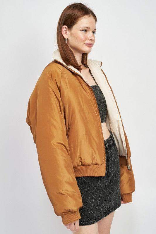 EMORY PARK Oriane Reversible Puffer Jacket - SwagglyLife Home & Fashion
