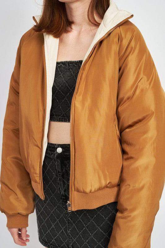 EMORY PARK Oriane Reversible Puffer Jacket - SwagglyLife Home & Fashion