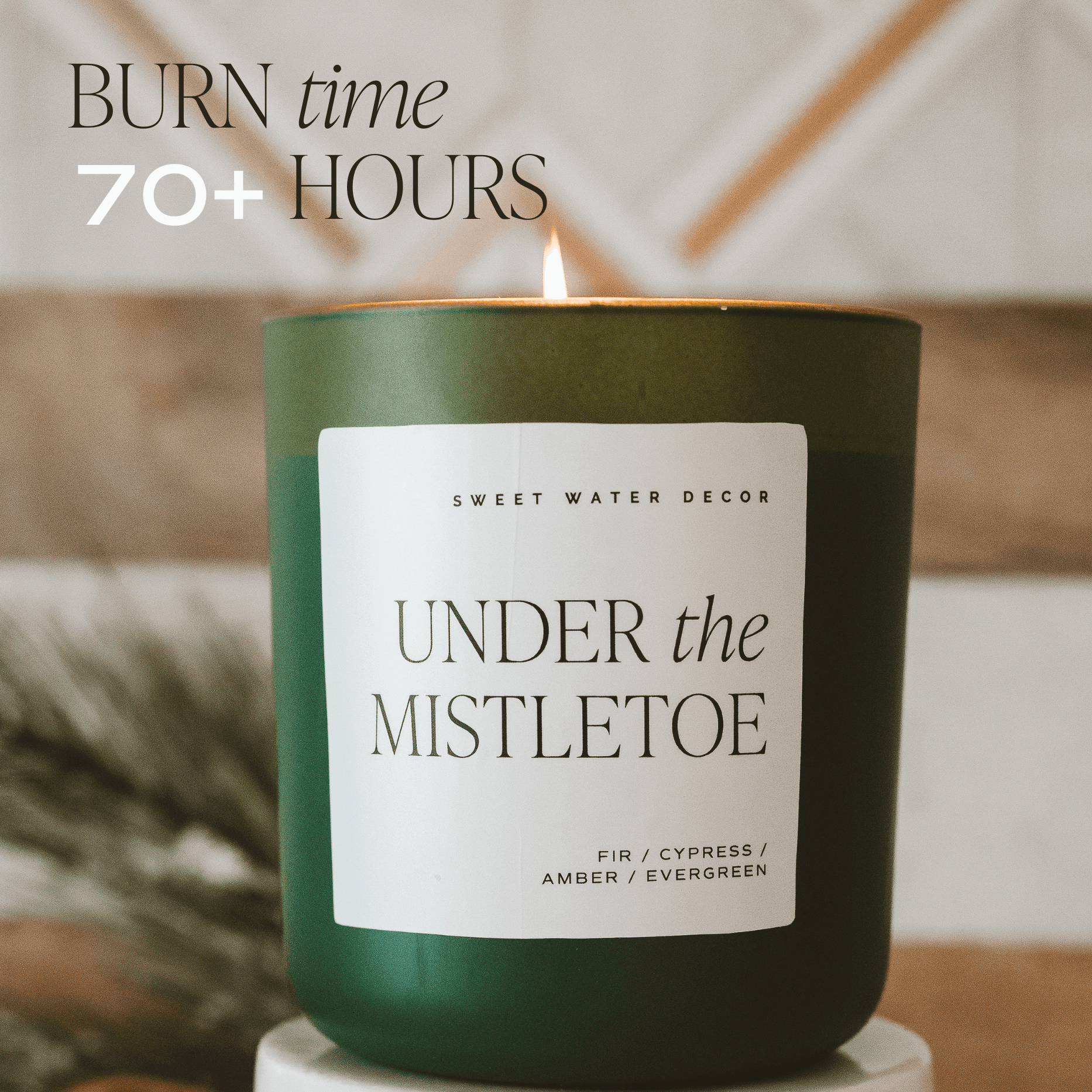Enchanted Forest Soy Candle - Green Matte Jar - 15 oz (Cypress and Fig) - SwagglyLife Home & Fashion