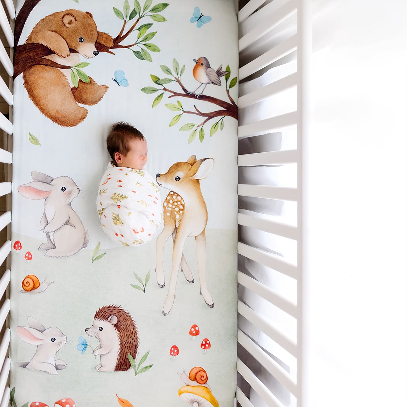 Enchanted Forest bamboo swaddle in - Swaddle photo