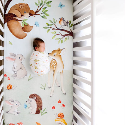 Enchanted Forest bamboo swaddle in - Swaddle photo