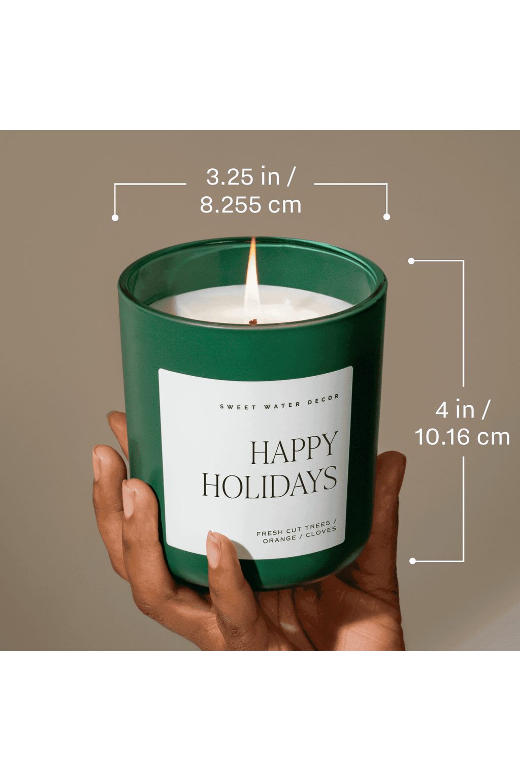 English Meadow Soy Candle - Green Matte Jar - 15 oz (Wildflowers and Salt) - SwagglyLife Home & Fashion