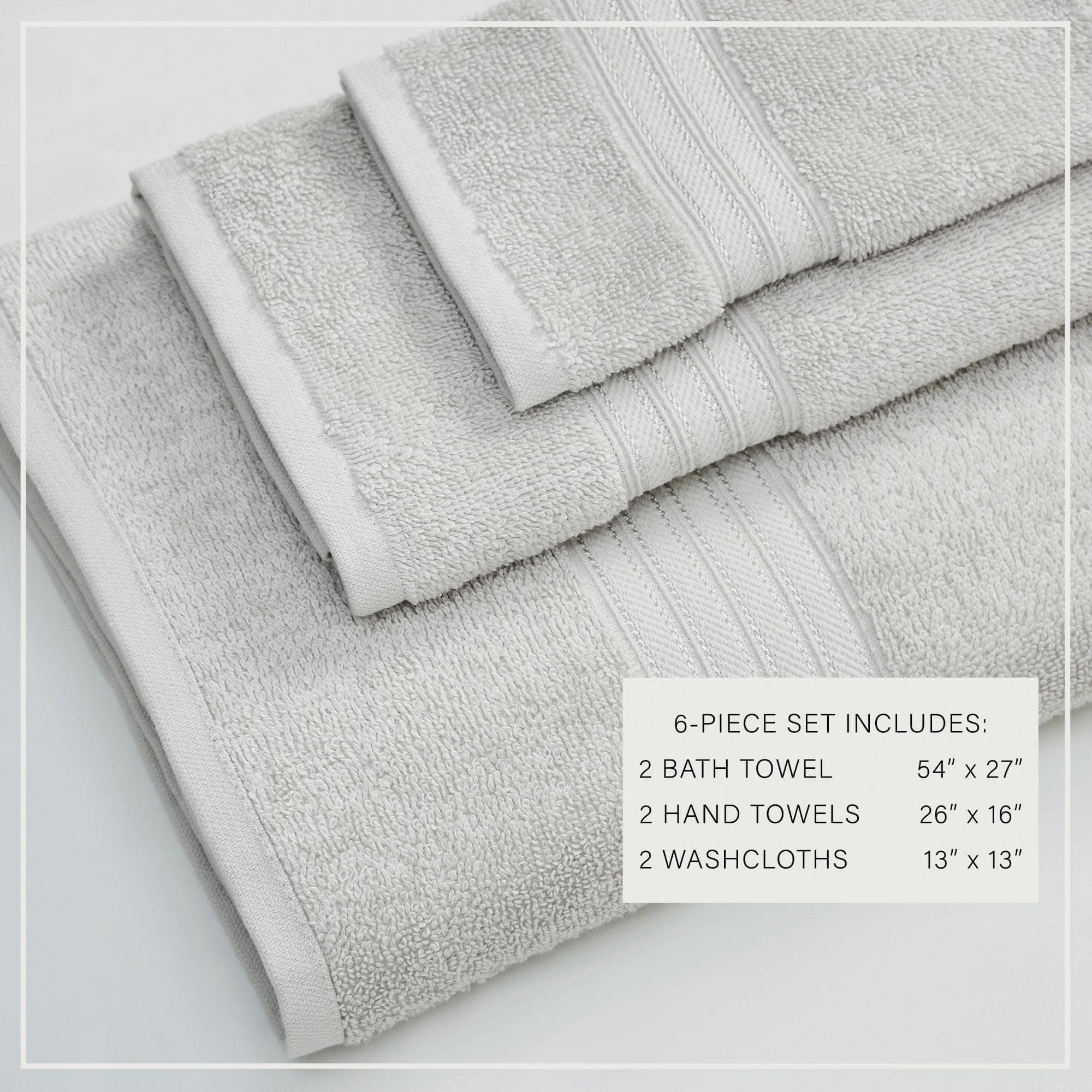 Cotton Terry Bath Towel Set - Cooper Collection - SwagglyLife Home & Fashion