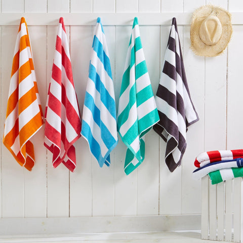 Cotton Velour Cabana Stripe Beach Towel - Novia Collection in - photo