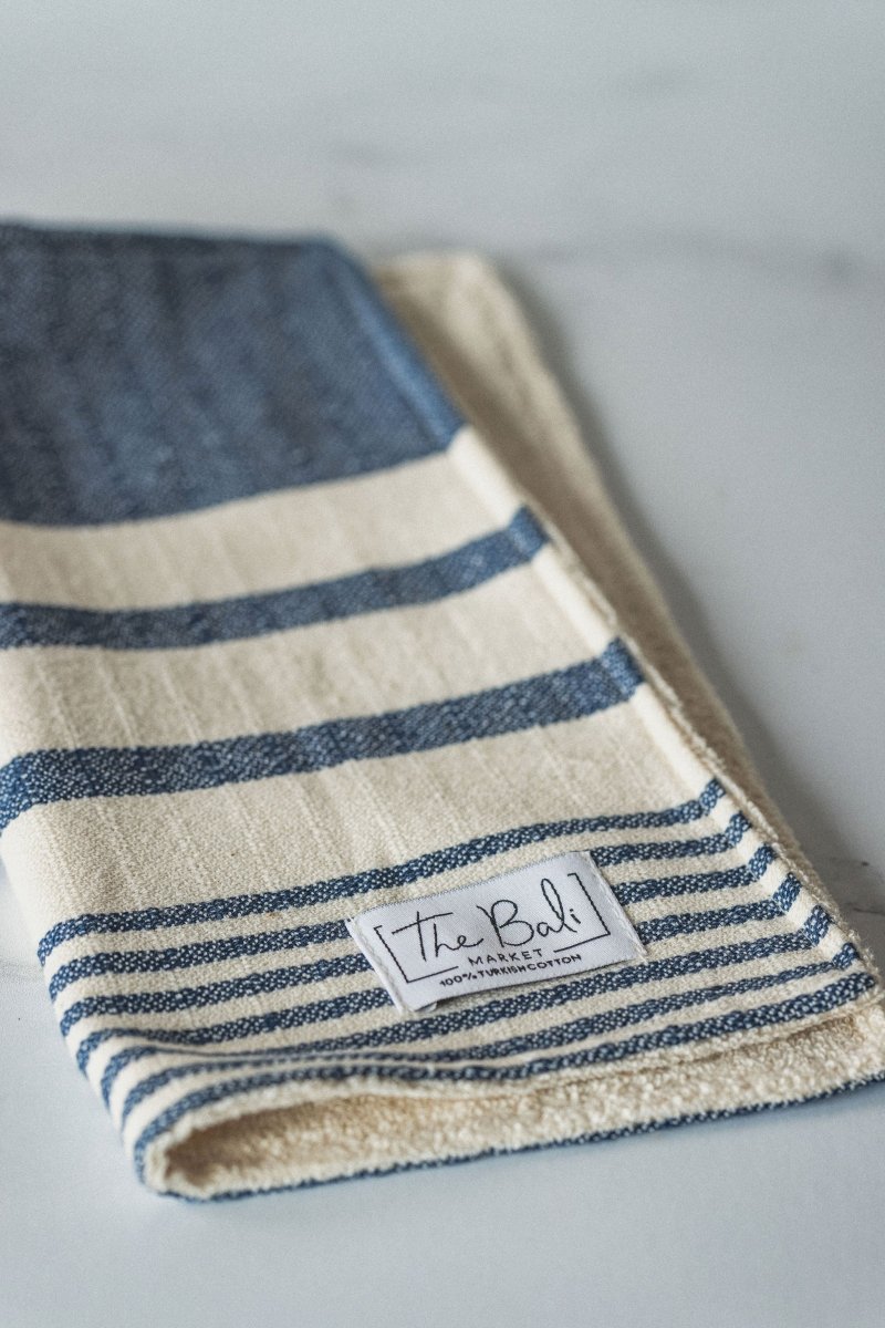 Essential Stripe Washcloth Collection – 12” x 12” Turkish Cotton in - Wash Cloth photo